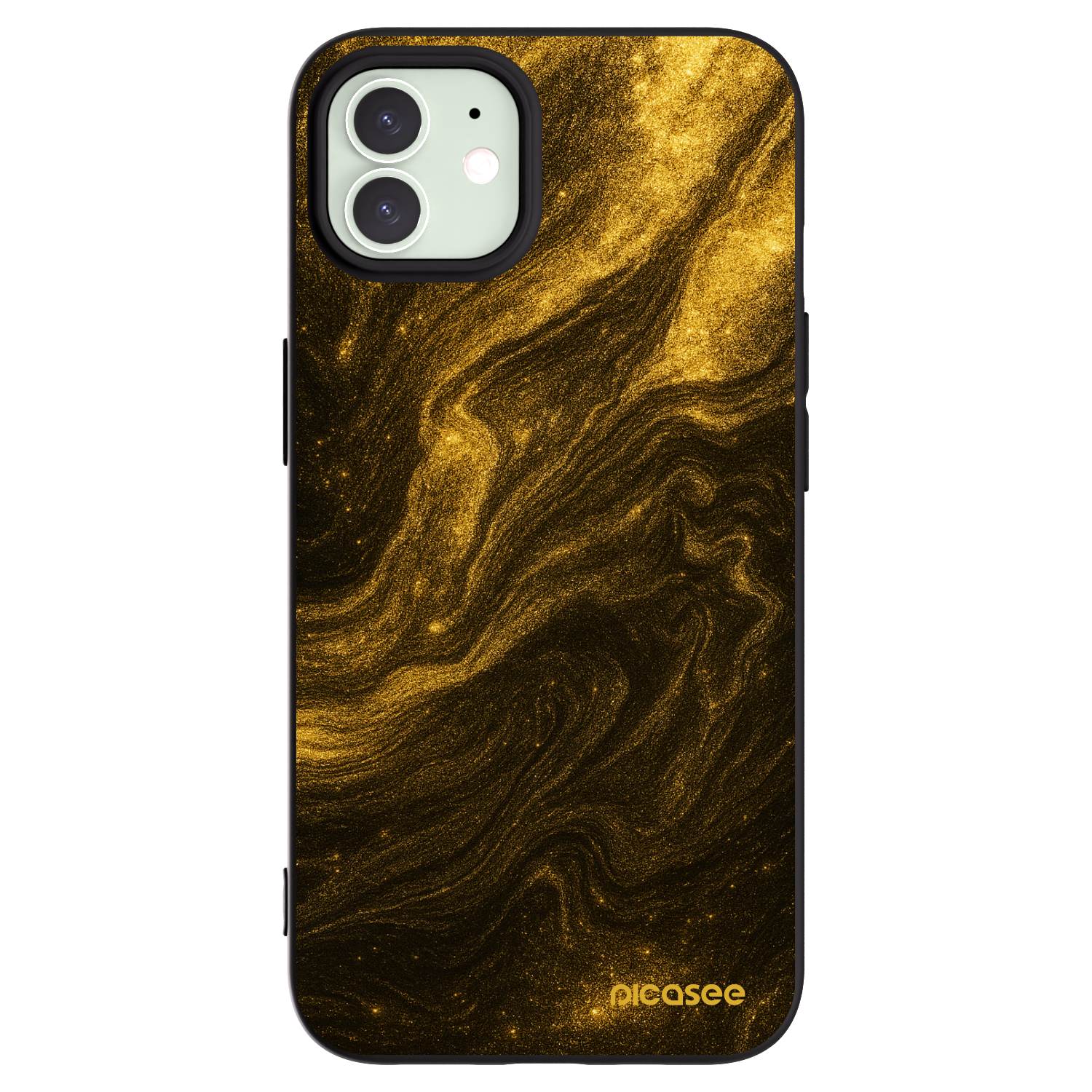 Picasee husă neagră din silicon pentru Apple iPhone 12 - Black