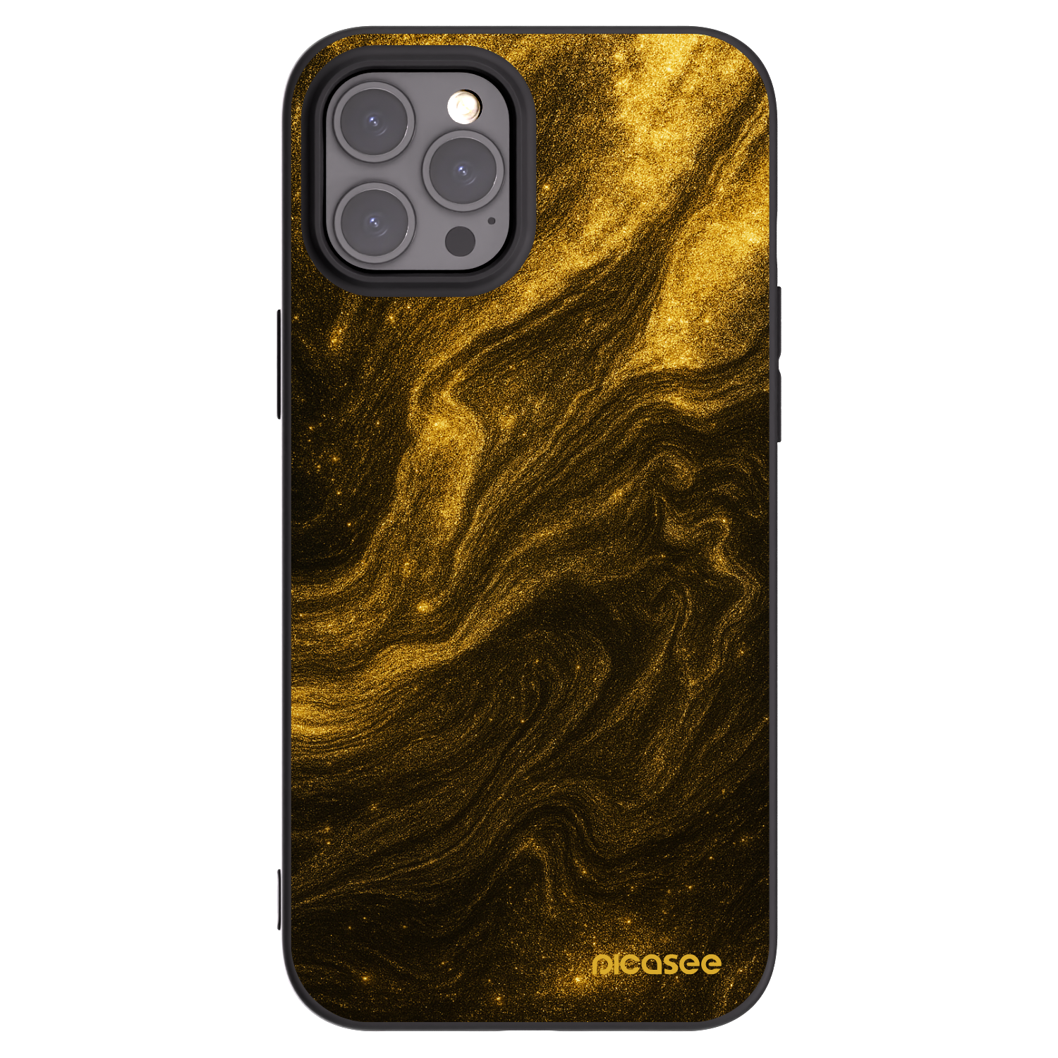 Picasee husă neagră din silicon pentru Apple iPhone 12 Pro Max - Black