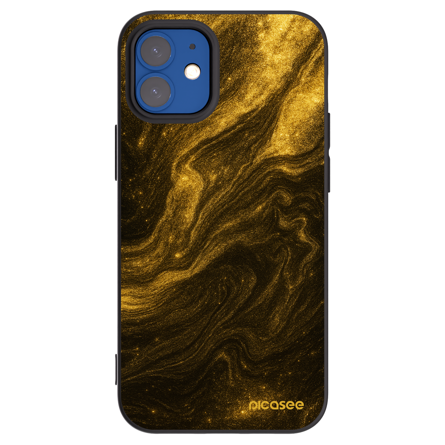 Picasee husă neagră din silicon pentru Apple iPhone 12 mini - Black