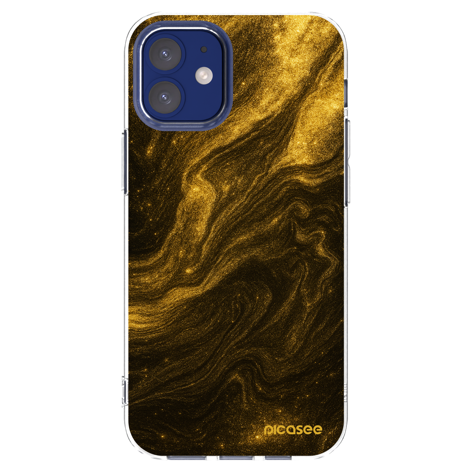 Picasee husă transparentă din silicon pentru Apple iPhone 12 mini - Black