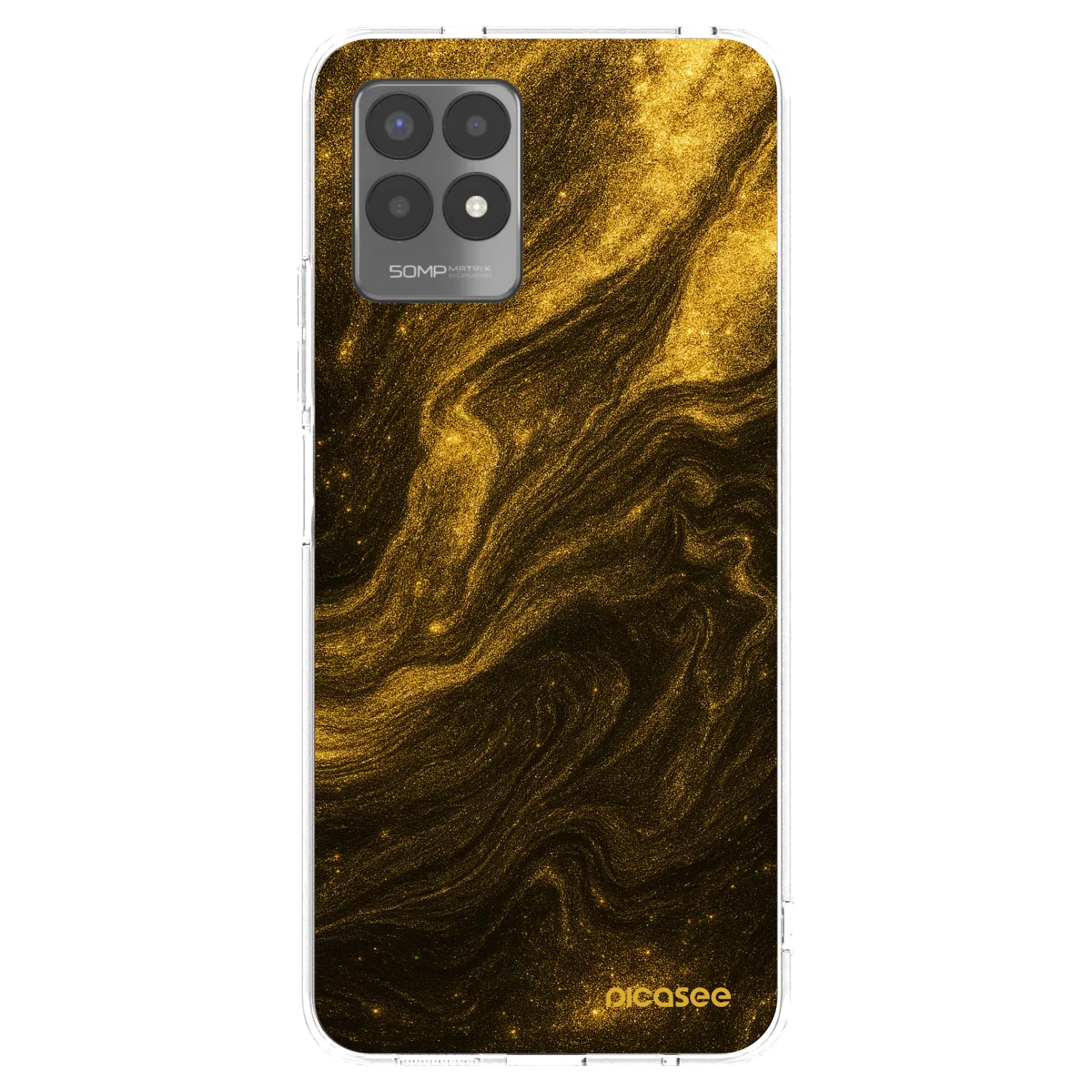 Picasee husă transparentă din silicon pentru Realme 8i - Black