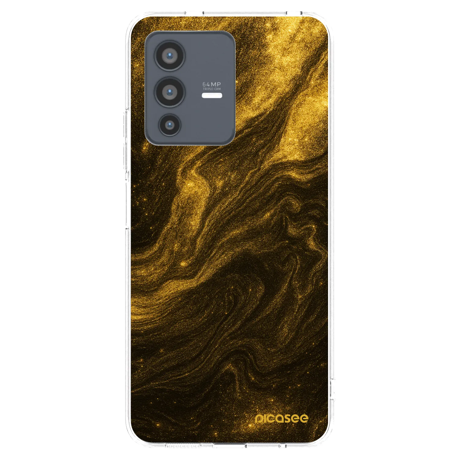 Picasee husă transparentă din silicon pentru Vivo V23 5G - Black