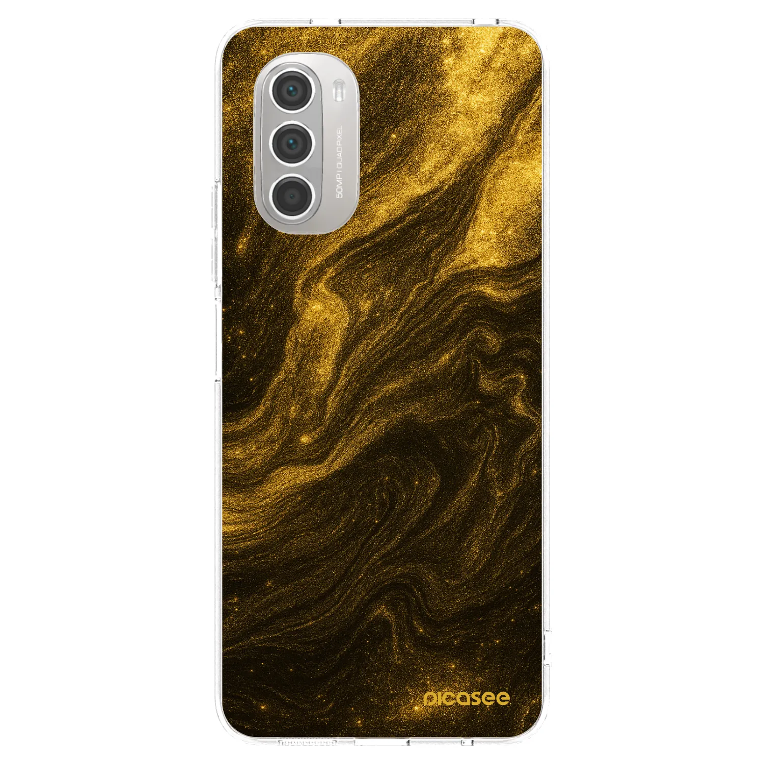 Picasee husă transparentă din silicon pentru Motorola Moto G51 - Black