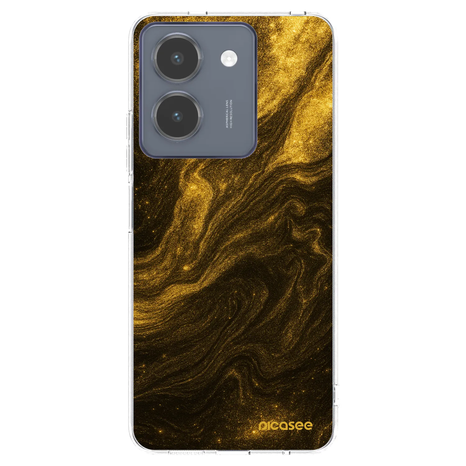 Picasee husă transparentă din silicon pentru Vivo Y36 4G - Black