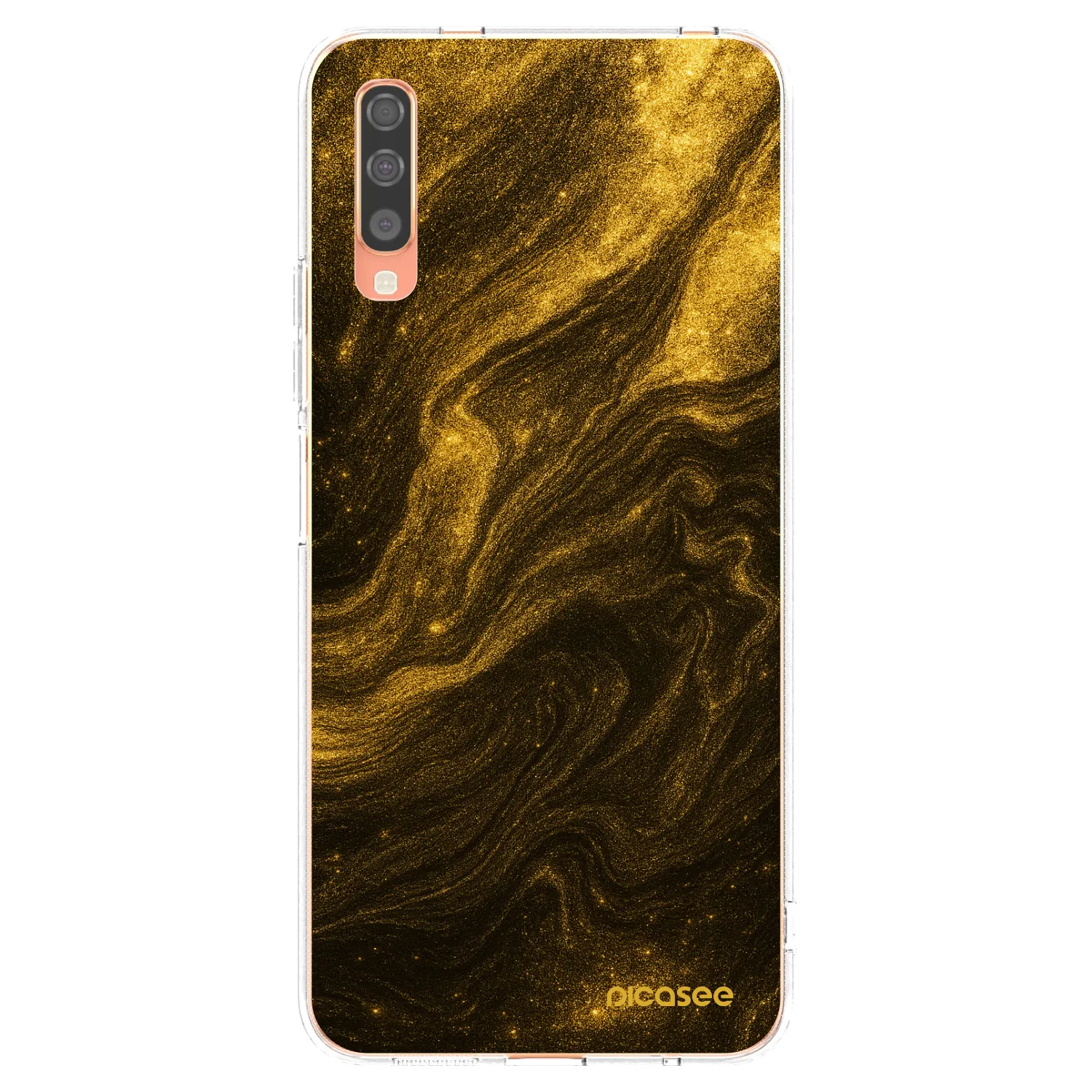 Picasee husă transparentă din silicon pentru Samsung Galaxy A70 A705F - Black