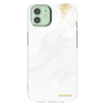 Picasee husă transparentă din silicon pentru Apple iPhone 12 - White
