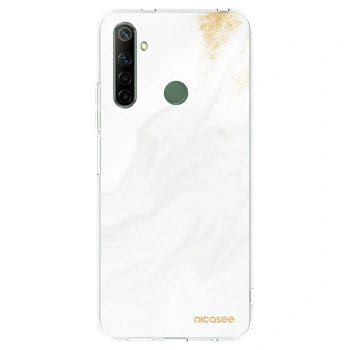 Picasee husă transparentă din silicon pentru Realme 6i - White
