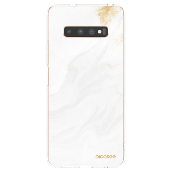 Picasee husă transparentă din silicon pentru Samsung Galaxy S10 Plus G975 - White