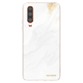 Picasee husă transparentă din silicon pentru Huawei P30 - White