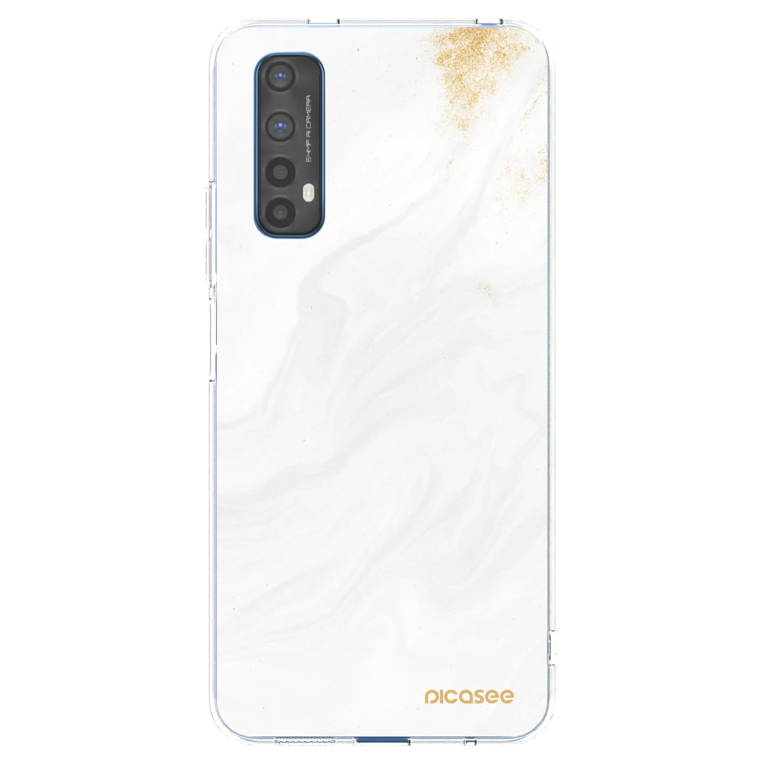 Picasee husă transparentă din silicon pentru Realme 7 - White