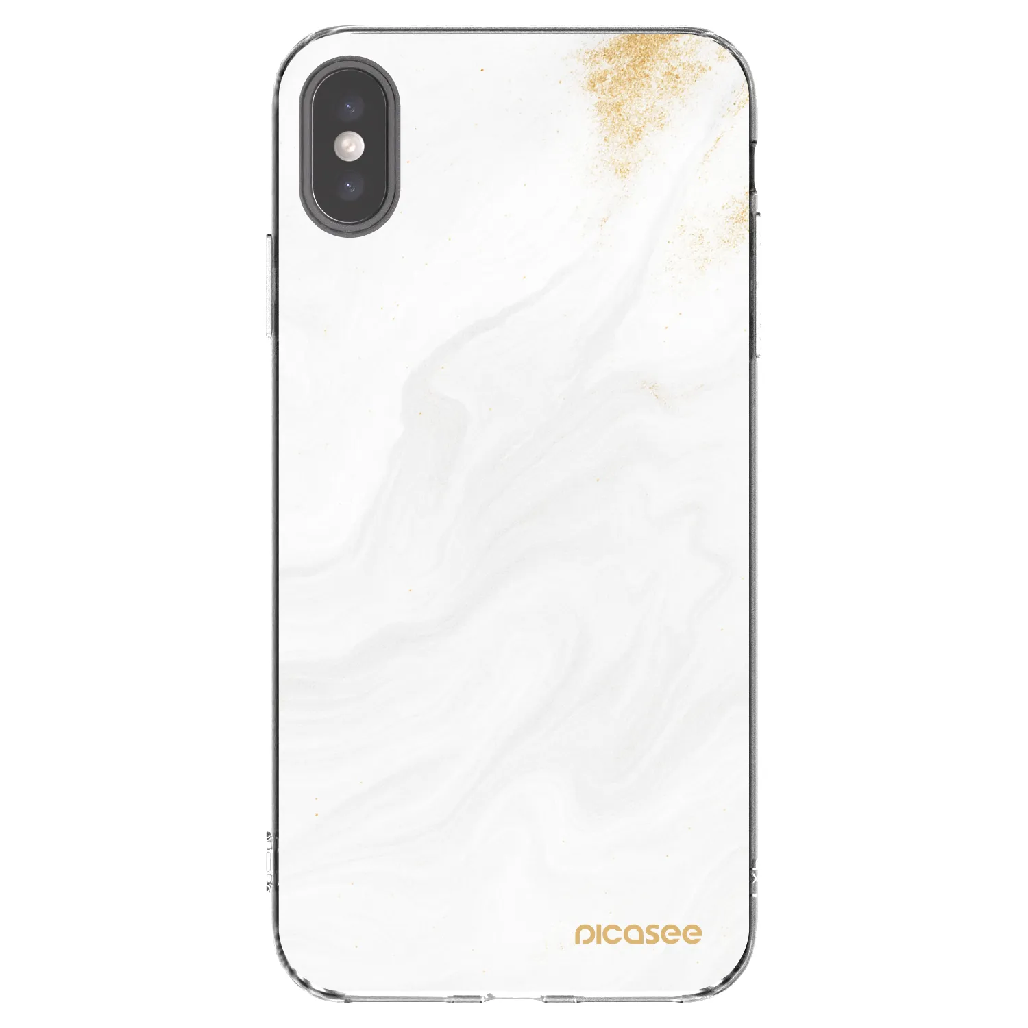 Picasee husă transparentă din silicon pentru Apple iPhone XS Max - White
