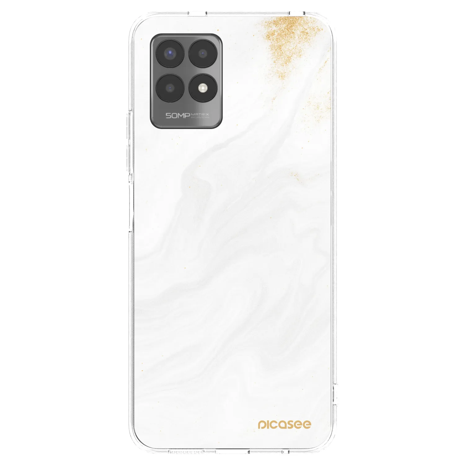 Picasee husă transparentă din silicon pentru Realme 8i - White