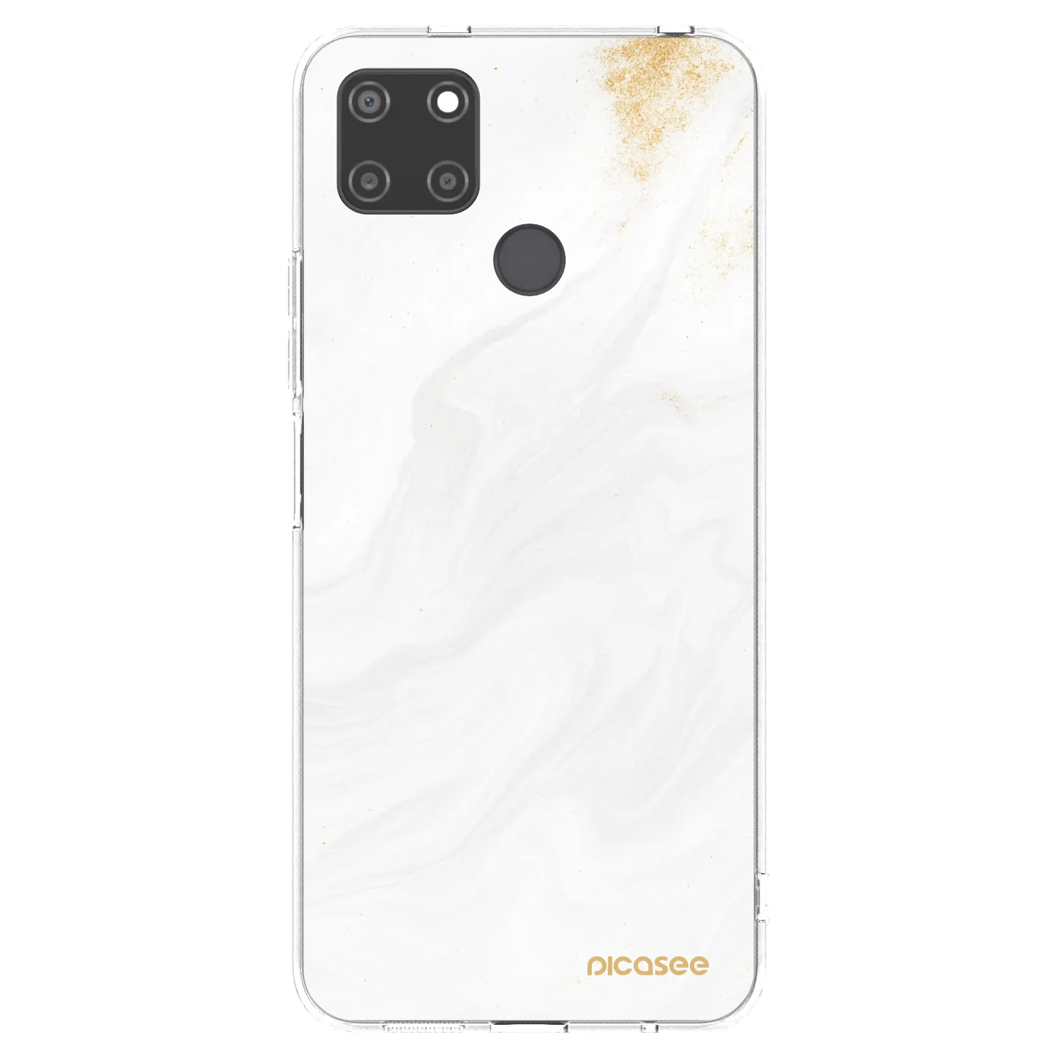 Picasee husă transparentă din silicon pentru Realme C21Y - White