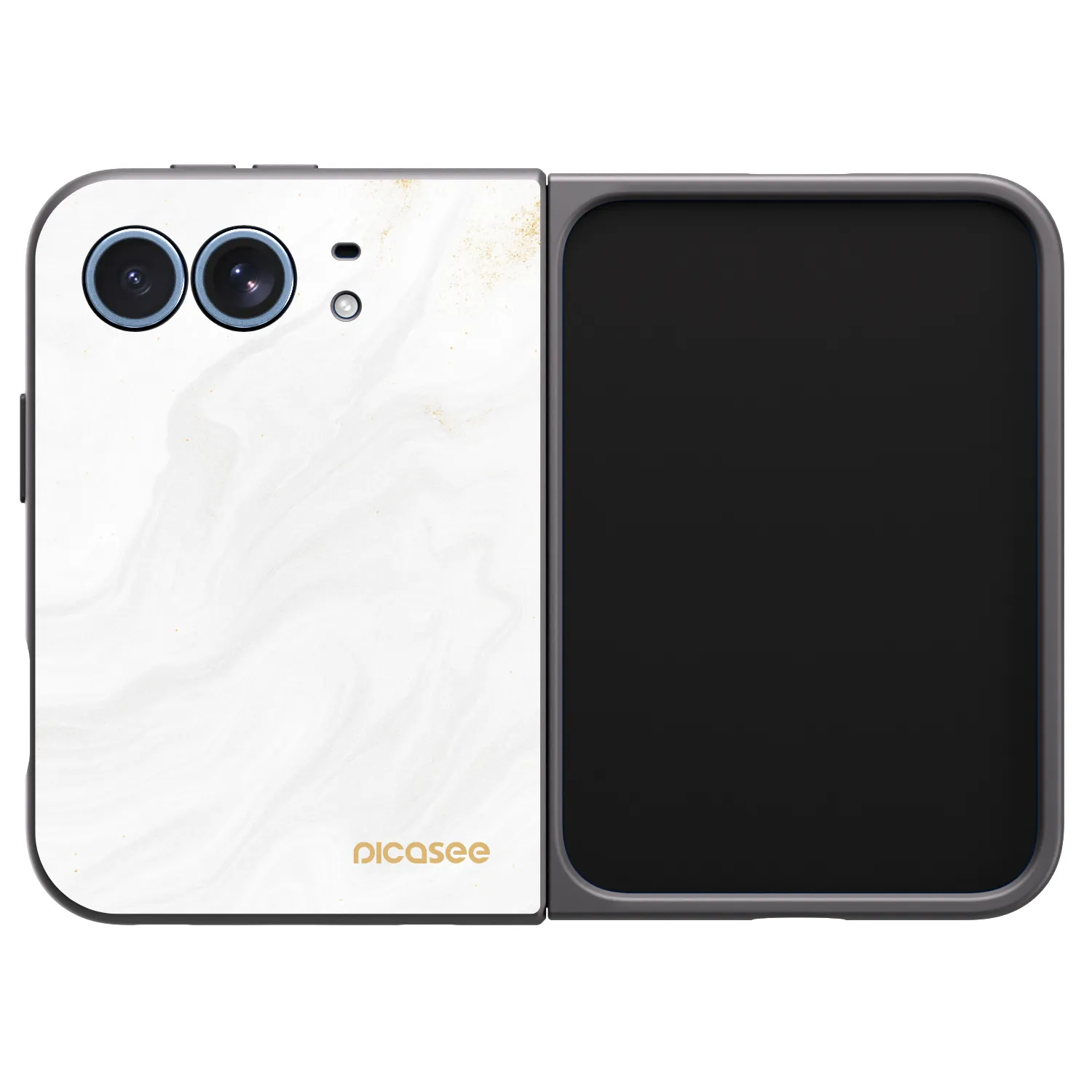 Picasee husă neagră din silicon pentru Apple iPhone Duo - White