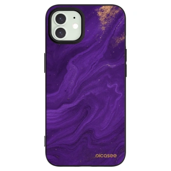 Picasee husă neagră din silicon pentru Apple iPhone 12 - Purple