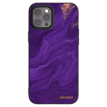 Picasee husă neagră din silicon pentru Apple iPhone 12 Pro Max - Purple