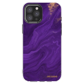 Picasee husă transparentă din silicon pentru Apple iPhone 12 Pro Max - Purple