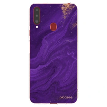 Picasee husă transparentă din silicon pentru Samsung Galaxy A20s - Purple