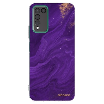 Picasee husă transparentă din silicon pentru Honor 10X Lite - Purple