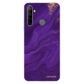 Picasee husă transparentă din silicon pentru Realme 6i - Purple