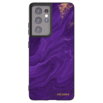 Picasee husă neagră din silicon pentru Samsung Galaxy S21 Ultra 5G G998B - Purple