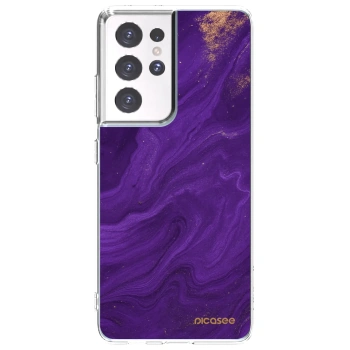 Picasee husă transparentă din silicon pentru Samsung Galaxy S21 Ultra 5G G998B - Purple