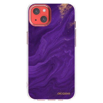 Picasee husă transparentă din silicon pentru Apple iPhone 13 - Purple