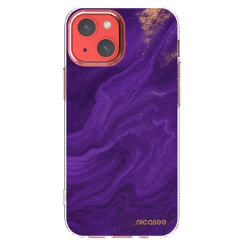 Picasee husă transparentă din silicon pentru Apple iPhone 13 mini - Purple