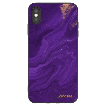 Picasee husă neagră din silicon pentru Apple iPhone XS Max - Purple