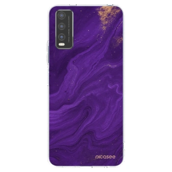 Picasee husă transparentă din silicon pentru Vivo Y20s - Purple