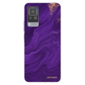 Picasee husă transparentă din silicon pentru Vivo X60 Pro 5G - Purple