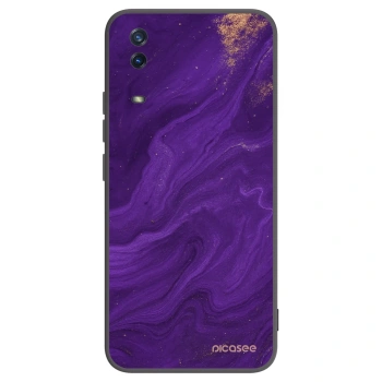 Picasee husă neagră din silicon pentru Vivo Y11s - Purple