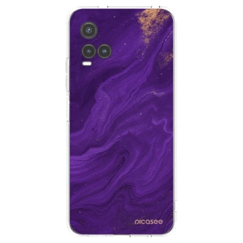 Picasee husă transparentă din silicon pentru Vivo Y33s - Purple