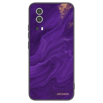 Picasee husă neagră din silicon pentru Vivo Y72 5G - Purple