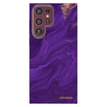 Picasee husă transparentă din silicon pentru Samsung Galaxy S22 Ultra 5G - Purple