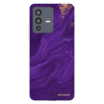 Picasee husă transparentă din silicon pentru Vivo V23 5G - Purple