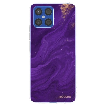 Picasee husă transparentă din silicon pentru Honor X8 4G - Purple