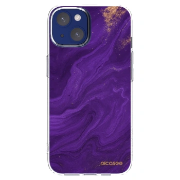 Picasee husă transparentă din silicon pentru Apple iPhone 14 - Purple