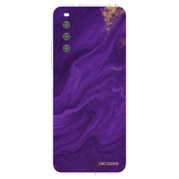 Picasee husă transparentă din silicon pentru Sony Xperia 10 IV 5G - Purple
