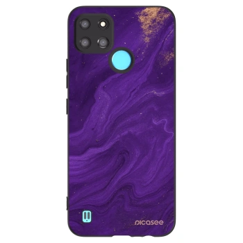 Picasee husă neagră din silicon pentru Realme C21Y - Purple