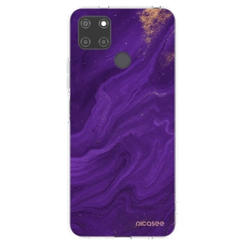 Picasee husă transparentă din silicon pentru Realme C21Y - Purple