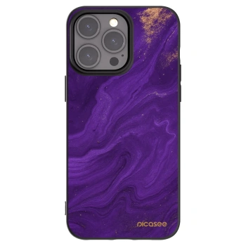 Picasee husă neagră din silicon pentru Apple iPhone 15 Pro Max - Purple