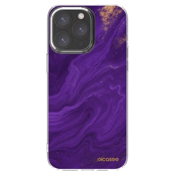 Picasee husă transparentă din silicon pentru Apple iPhone 15 Pro Max - Purple