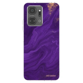 Picasee husă transparentă din silicon pentru Honor X7a - Purple