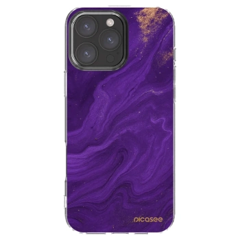Picasee husă transparentă din silicon pentru Apple iPhone 16 Pro Max - Purple
