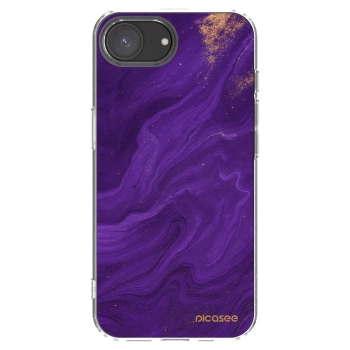 Picasee husă transparentă din silicon pentru Apple iPhone 16e - Purple