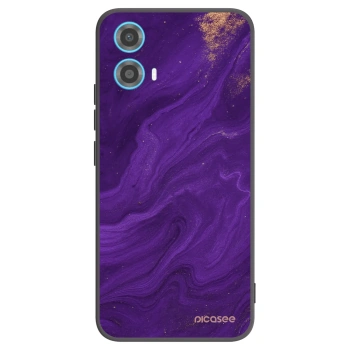 Picasee husă neagră din silicon pentru Motorola Moto G34 5G - Purple