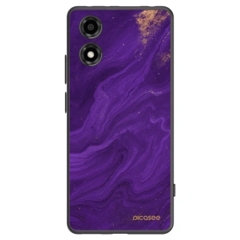 Picasee husă neagră din silicon pentru Motorola Moto E14 - Purple