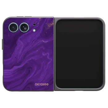 Picasee husă neagră din silicon pentru Apple iPhone Duo - Purple