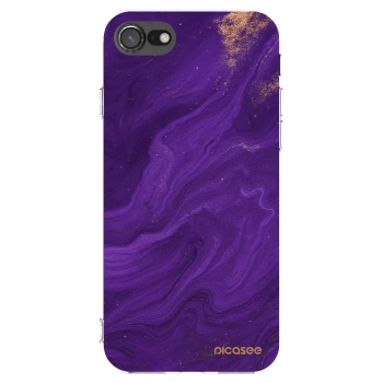 Picasee husă transparentă din silicon pentru Apple iPhone 8 - Purple